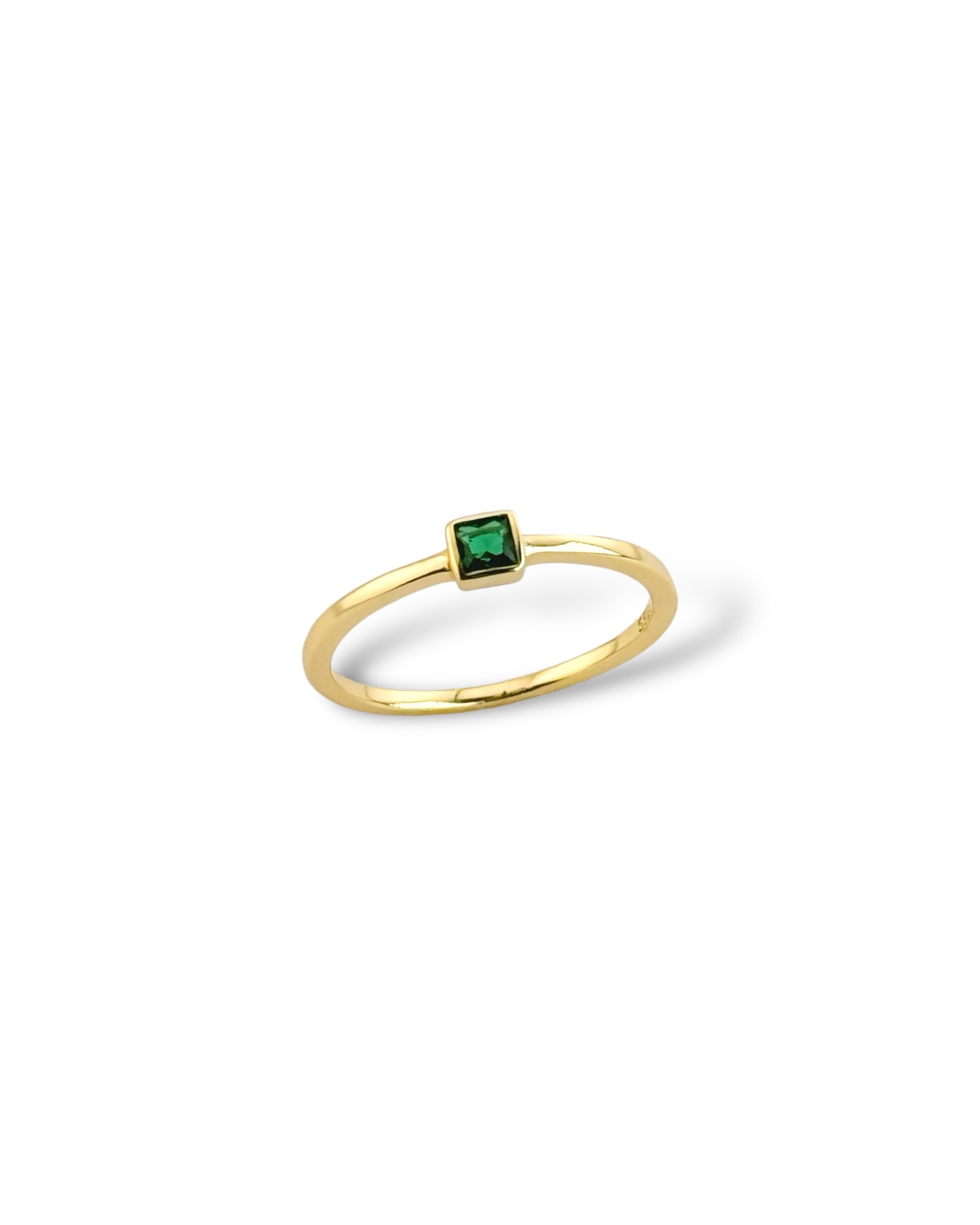 Minimal Gem Stone Ring - Zilara Store