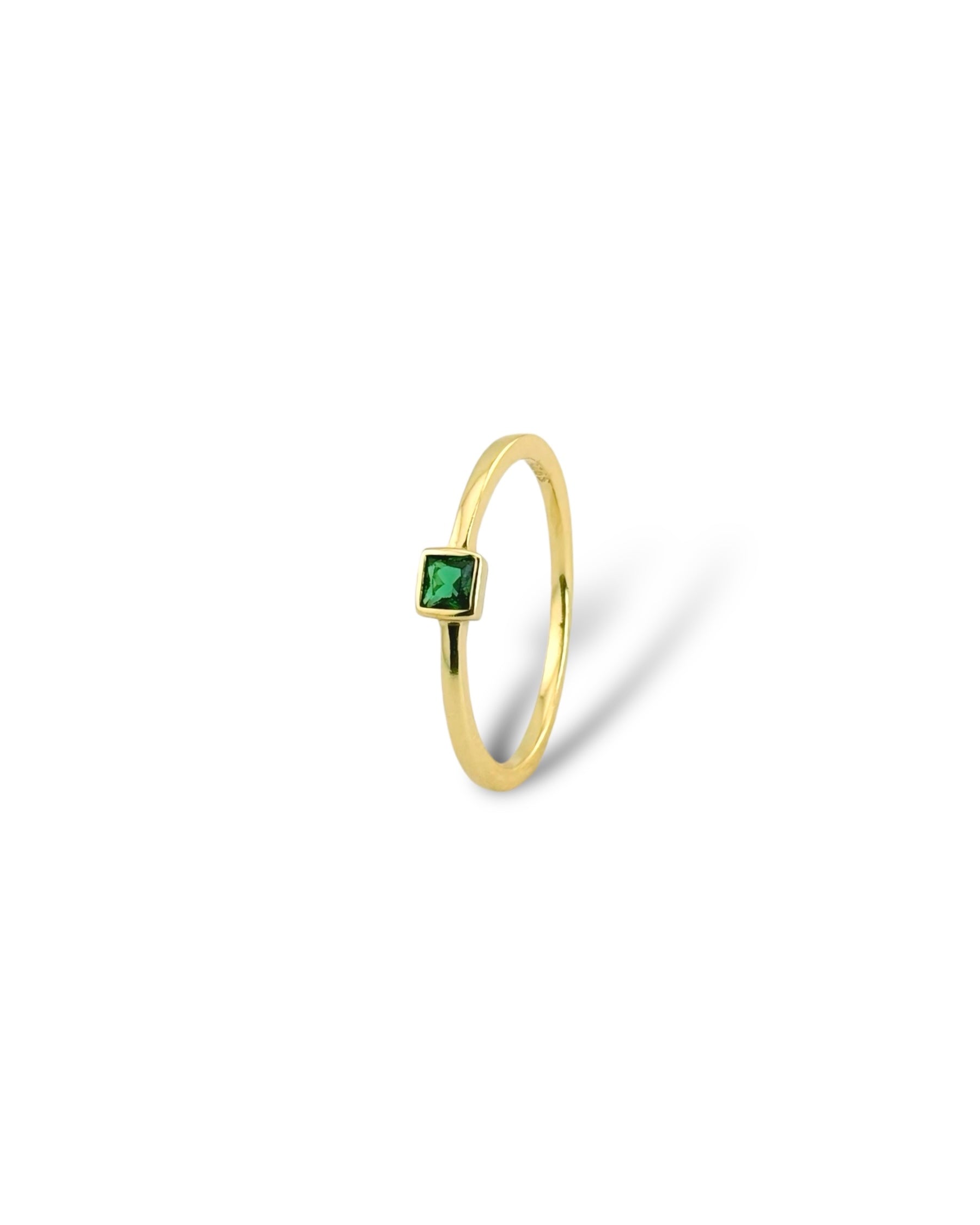 Minimal Gem Stone Ring - Zilara Store