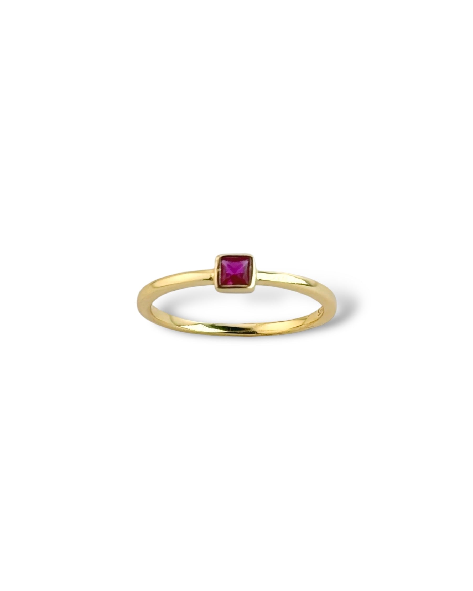 Minimal Gem Stone Ring - Zilara Store