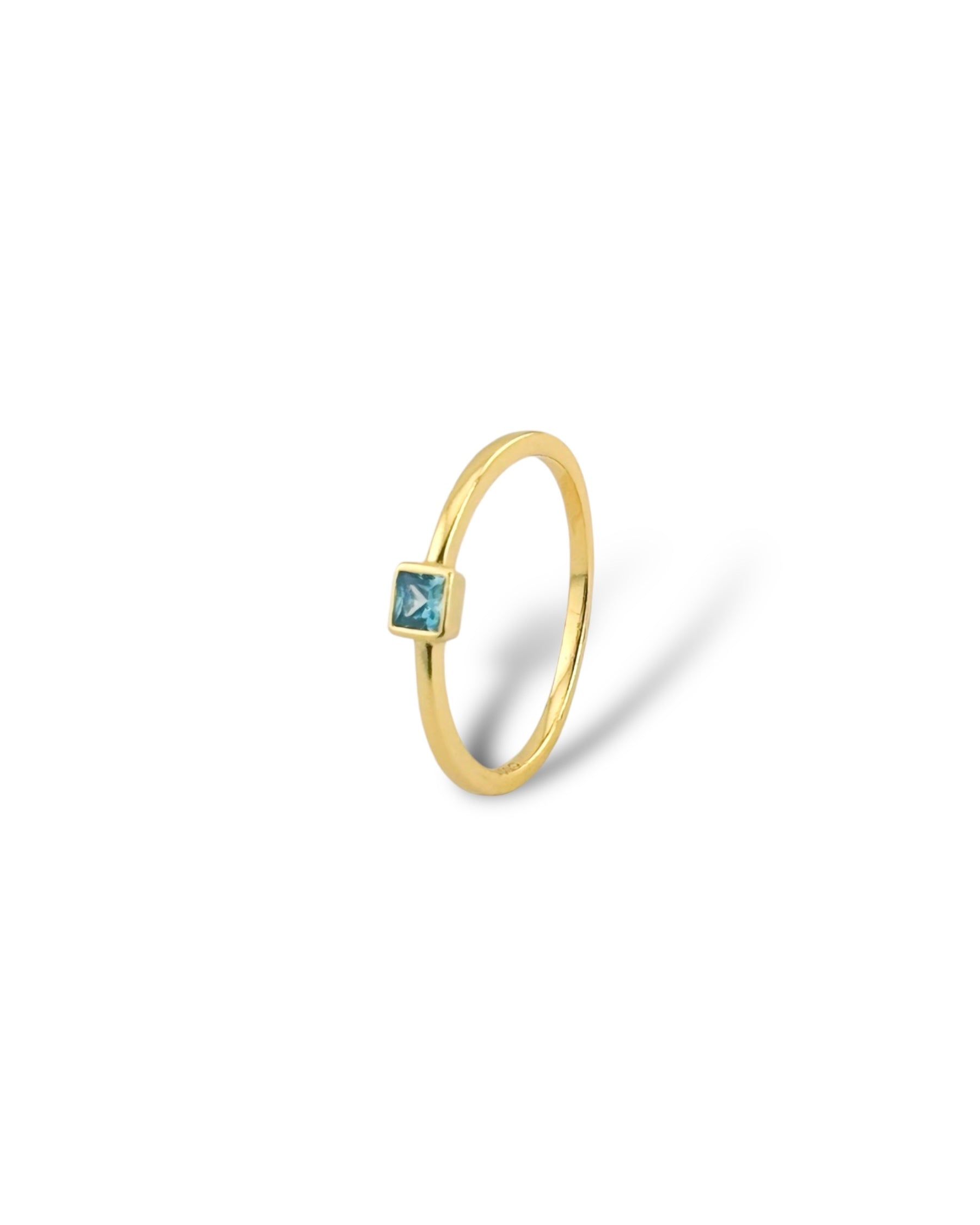 Minimal Gem Stone Ring - Zilara Store