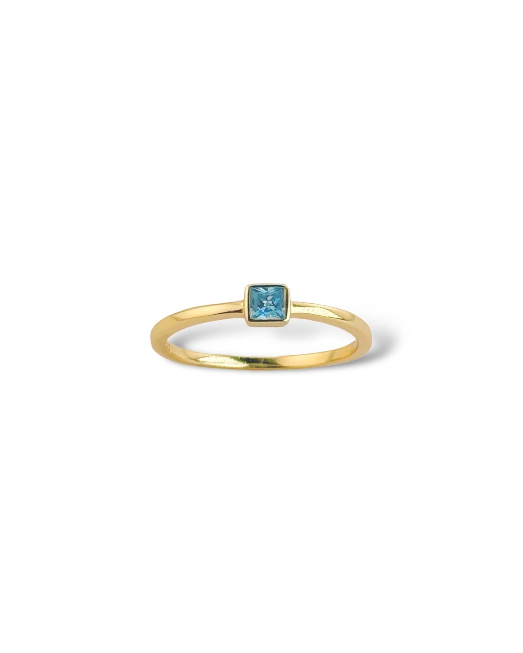 Minimal Gem Stone Ring - Zilara Store