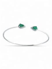 Zilara Pear Drop Bangle (Green) - Zilara Store