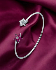 Sparkling Star Open Bangle (Red) - Zilara Store