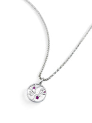 Sparkling Family Tree Chain Necklace (Pink) - Zilara Store