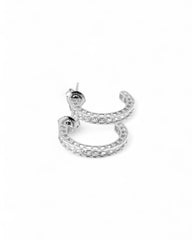 Zilara Precious Pave Hoop Earring - Zilara Store