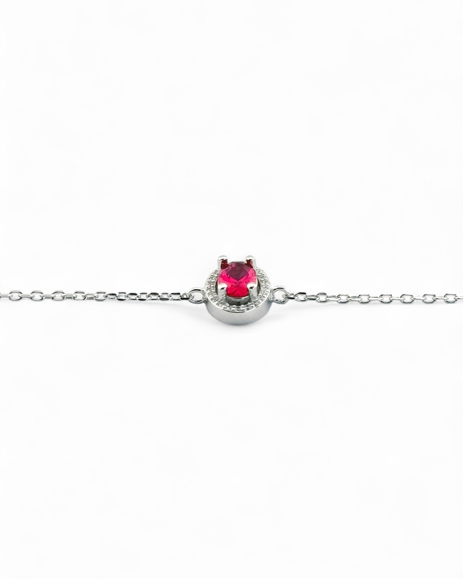 Zilara Gem Pave Deep Hang Bracelet (Red) - Zilara Store