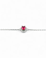 Zilara Gem Pave Deep Hang Bracelet (Red) - Zilara Store