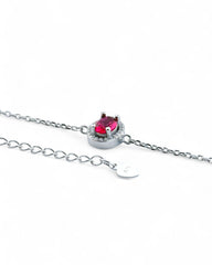 Zilara Gem Pave Deep Hang Bracelet (Red) - Zilara Store