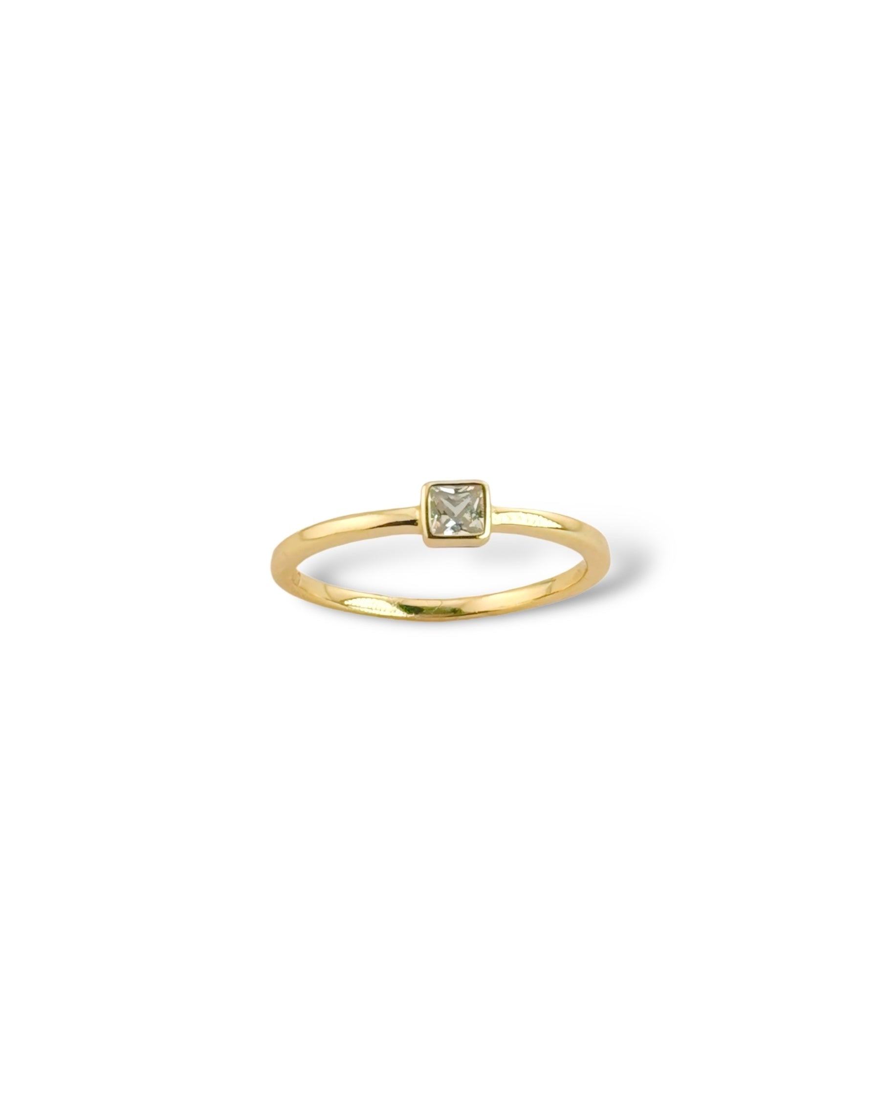 Minimal Gem Stone Ring - Zilara Store