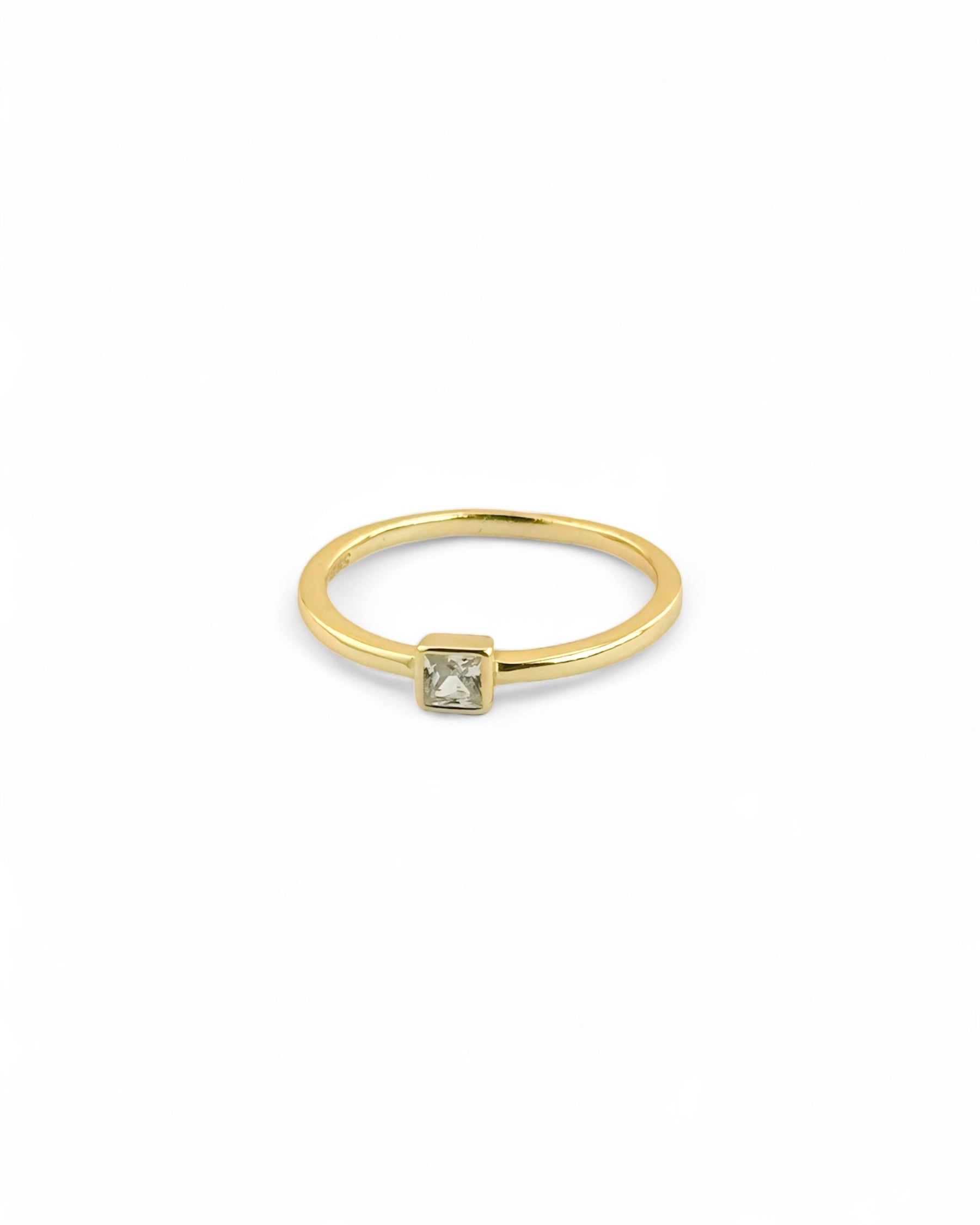 Minimal Gem Stone Ring - Zilara Store