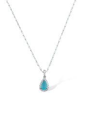 Pear Halo Collier Chain Necklace (Pastel) - Zilara Store