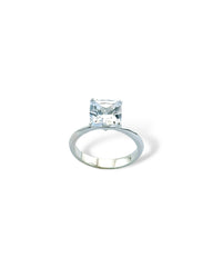 Minimal Square Gem Ring - Zilara Store