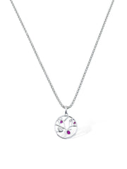 Sparkling Family Tree Chain Necklace (Pink) - Zilara Store