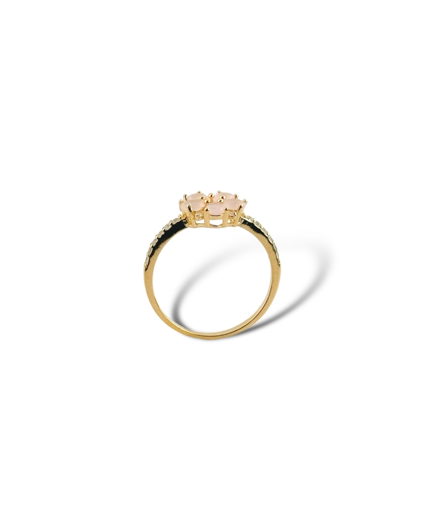 Petal Single Row Pave Ring - Zilara Store