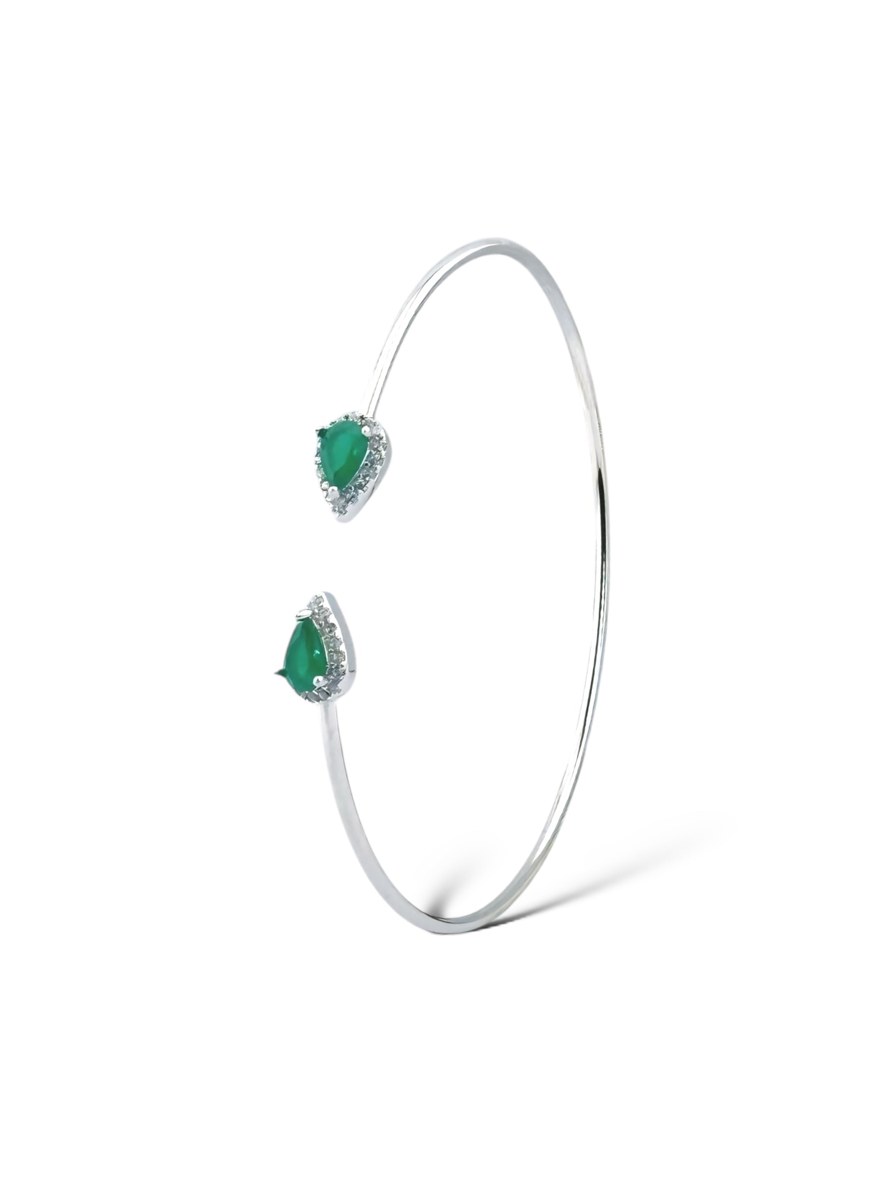 Zilara Pear Drop Bangle (Green) - Zilara Store