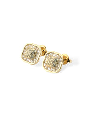 Precious Square Crystal Stud Earring - Zilara Store