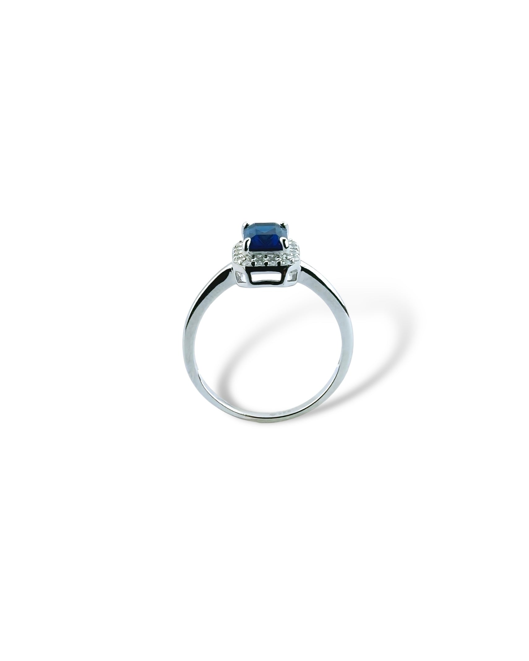 Rectangular Sparkling Halo Ring - Zilara Store