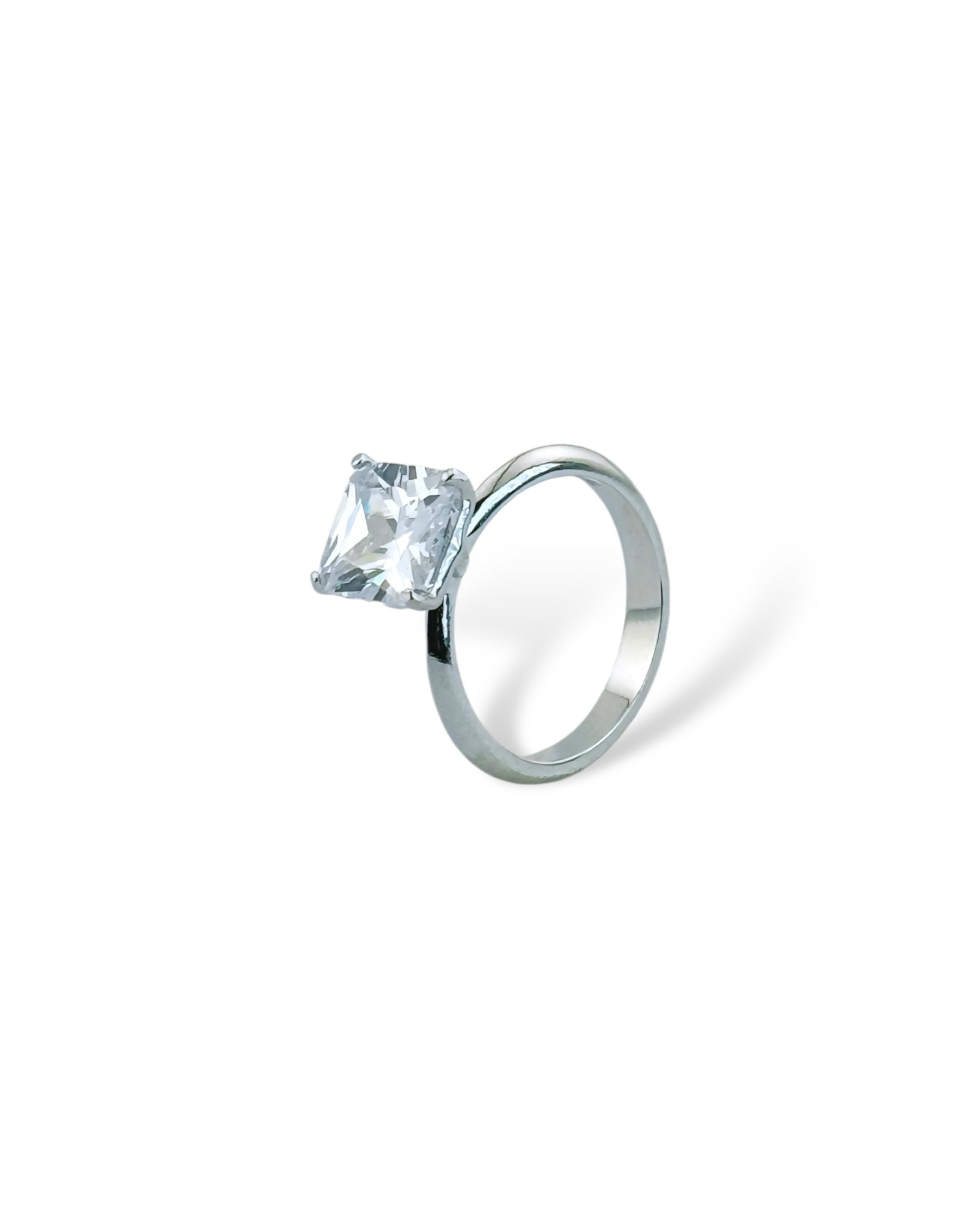 Minimal Square Gem Ring - Zilara Store