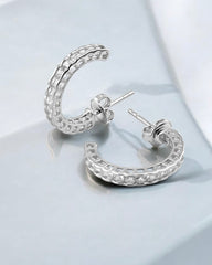 Zilara Precious Pave Hoop Earring - Zilara Store