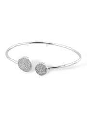 Venus Gemstone Halo Open Bangle - Zilara Store