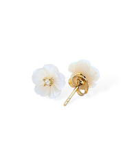 Snow Drop Anemone Stud Earring (Gold Color Plated) - Zilara Store